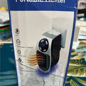 Portable Heater with Timer Function - Black and Silver